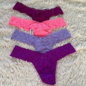 New Hanky Panky low rise lace thongs (4)